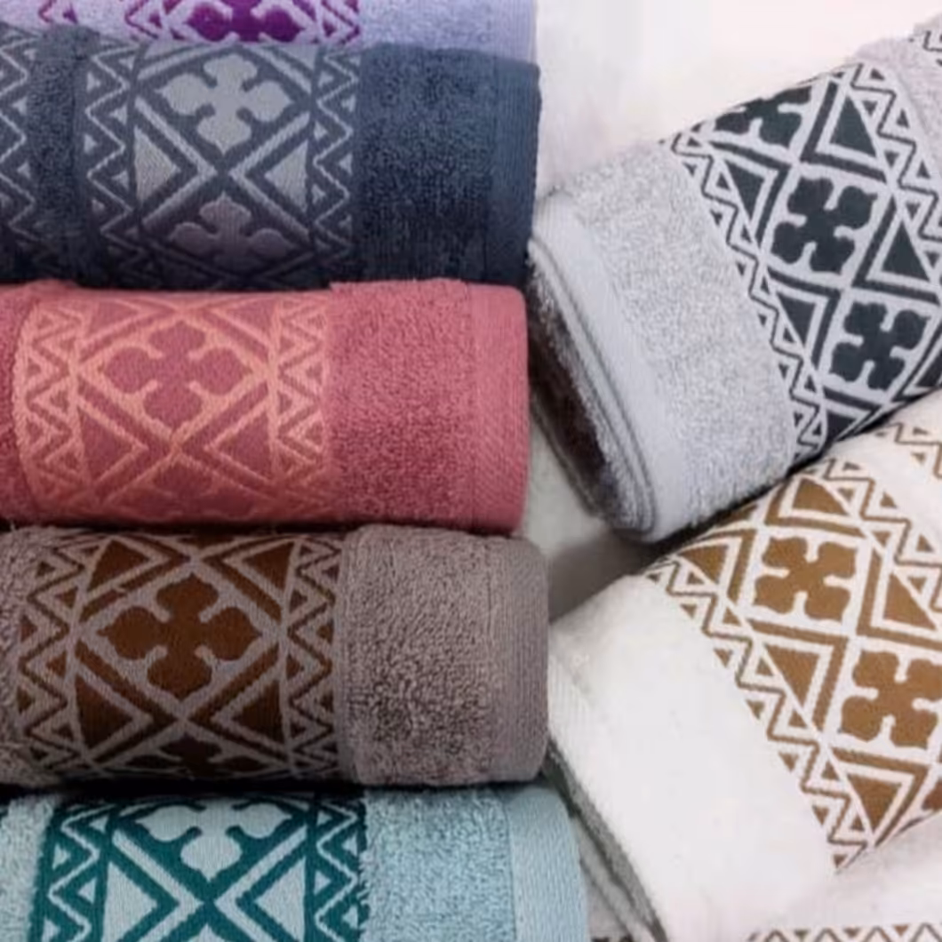 پک 6 عددی حوله دستی بهباف آذر مدل کارتال در رنگهای متنوع سایز کوچک 30در60