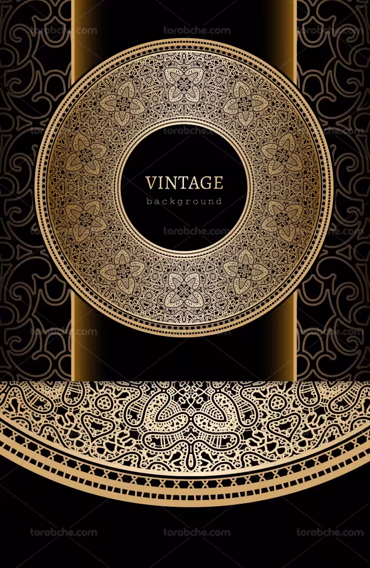 بکگراند و پس زمینه سنتی مشکی طلایی | گرافیک با طعم تربچه
