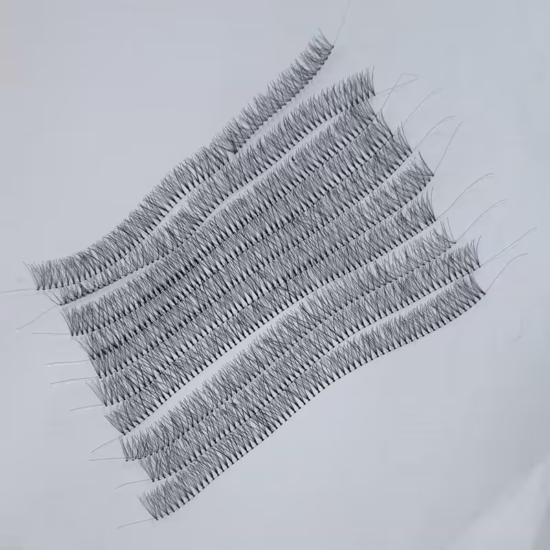 10عدد مژه ریسه ای سایز 12 طبیعی موژه سه بعدی انواع مژه مصنوعی فیشر کینگ کایلی مژه تاجی چسبمژه چسب کاشت موقت مژه موجوده