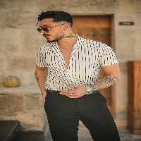 پیراهن / بلوز دکمه دار سفید مردانه باریک و OUTFİT MAN