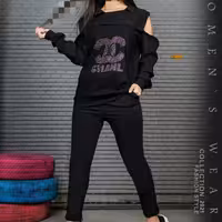 شومیز شلوار سرشانه خالی