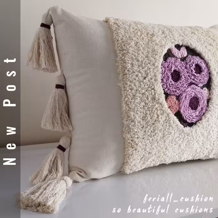 کاور کوسن پانچدوزی و گلدوزی شده 1 عدد