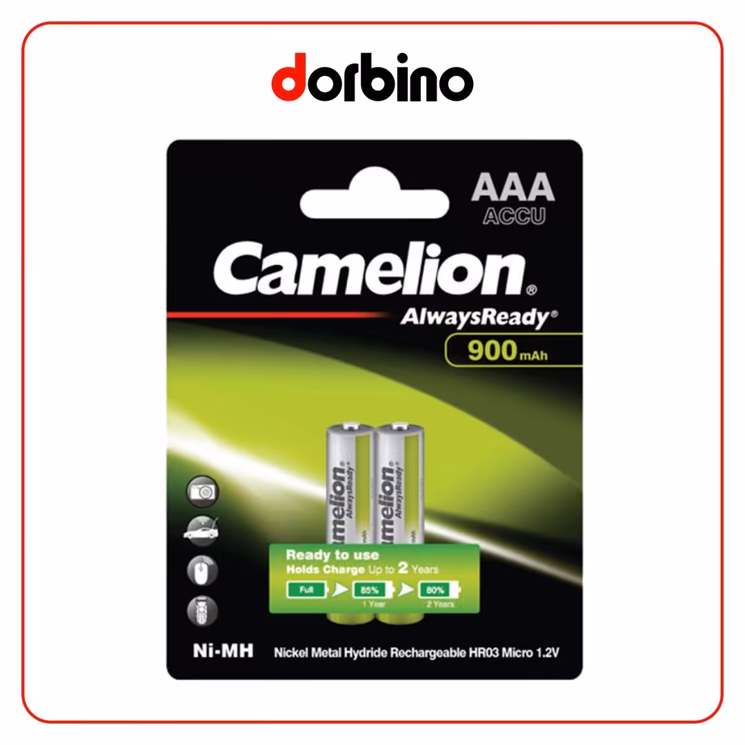 باتری قلمی شارژی Camelion AlwaysReady AAA 900mah Battery - فروشگاه دوربین دوربینو