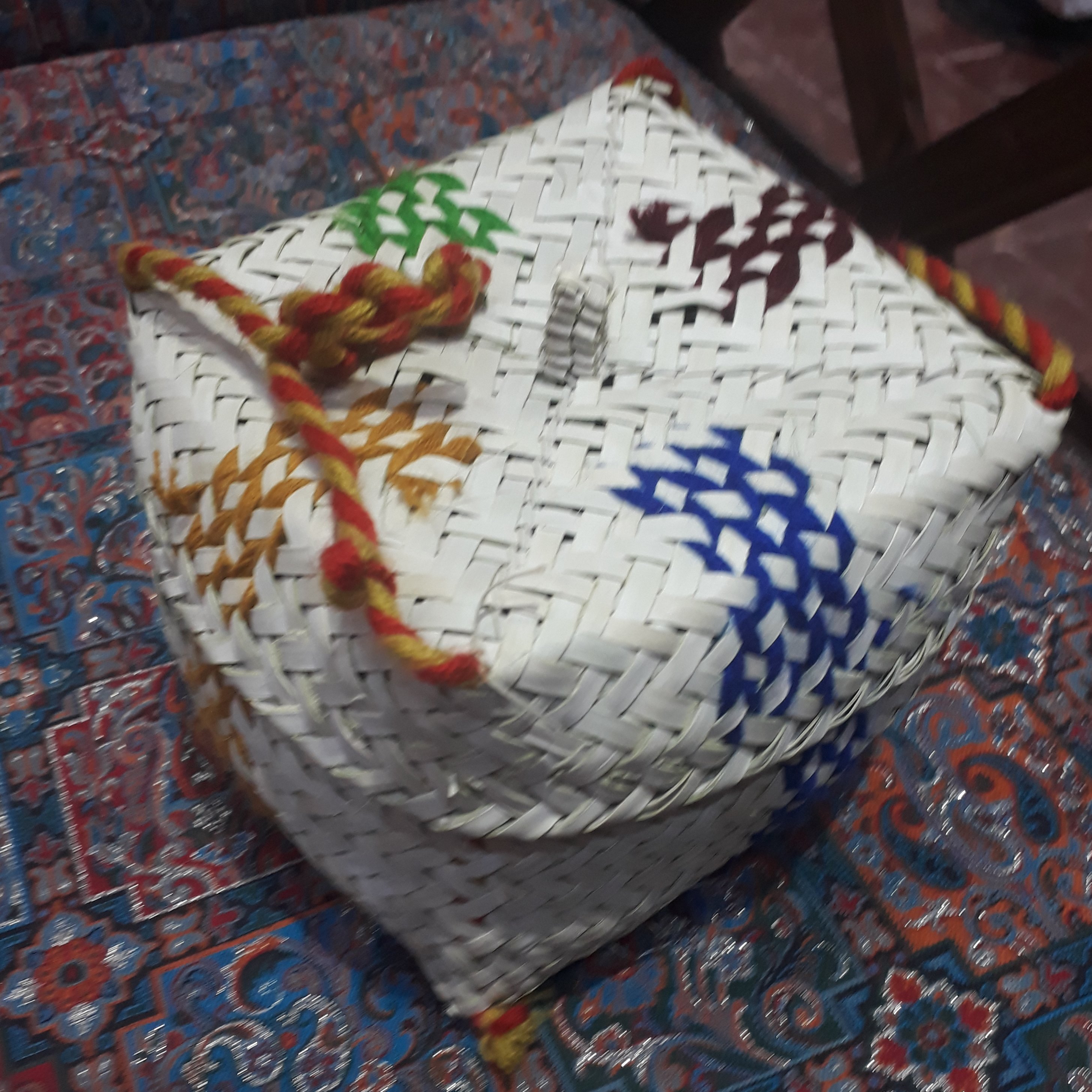 جعبه حصیری دست ساز