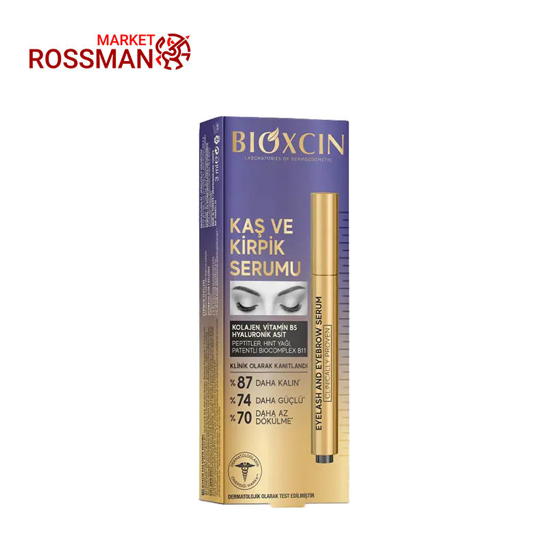 سرم تقویت مژه و ابرو بیوکسین Bioxcin مدل هیالورونیک اسید حجم 3 میلی لیتر