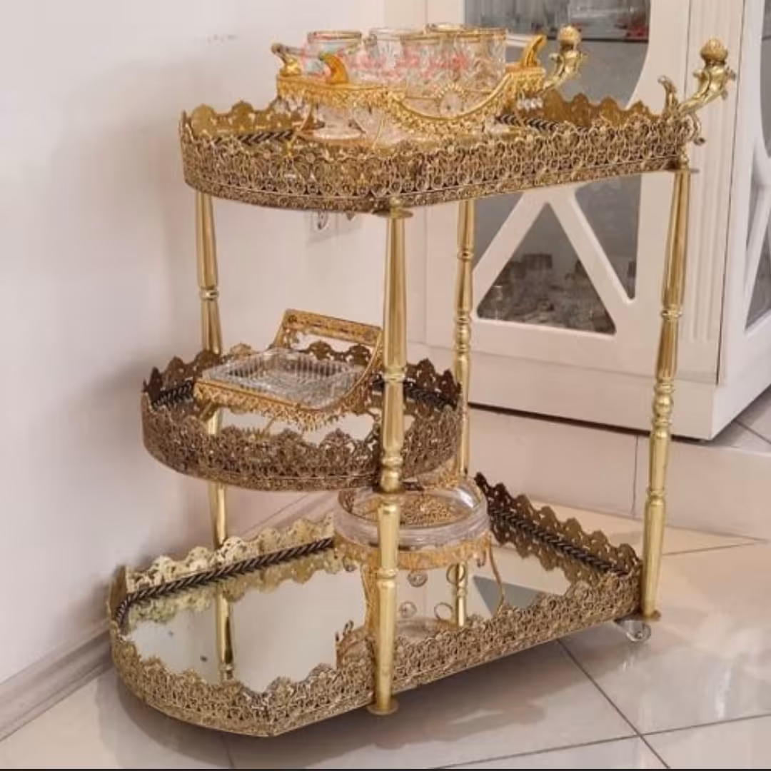 میز بار -میز پذیرایی 3طبقه (ارسال با باربری به صورت پس کرایه)