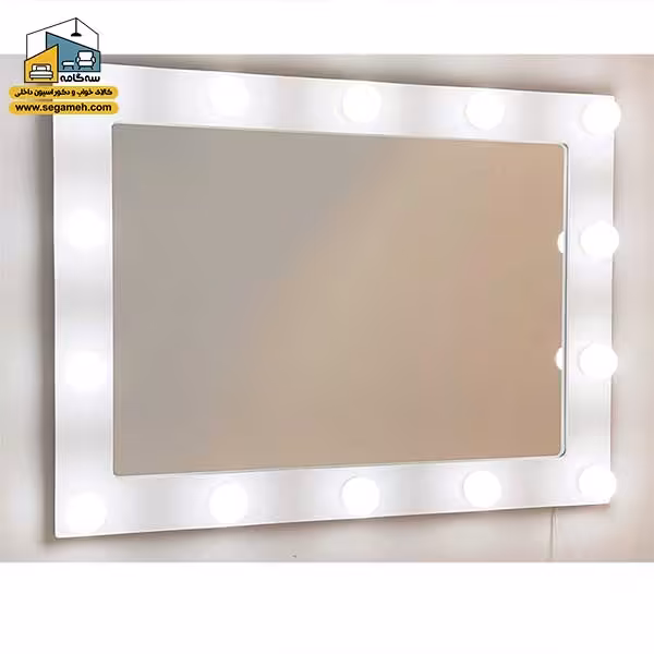 آینه دیواری لامپ دار مدل AGP17 - فروشگاه سه گامه