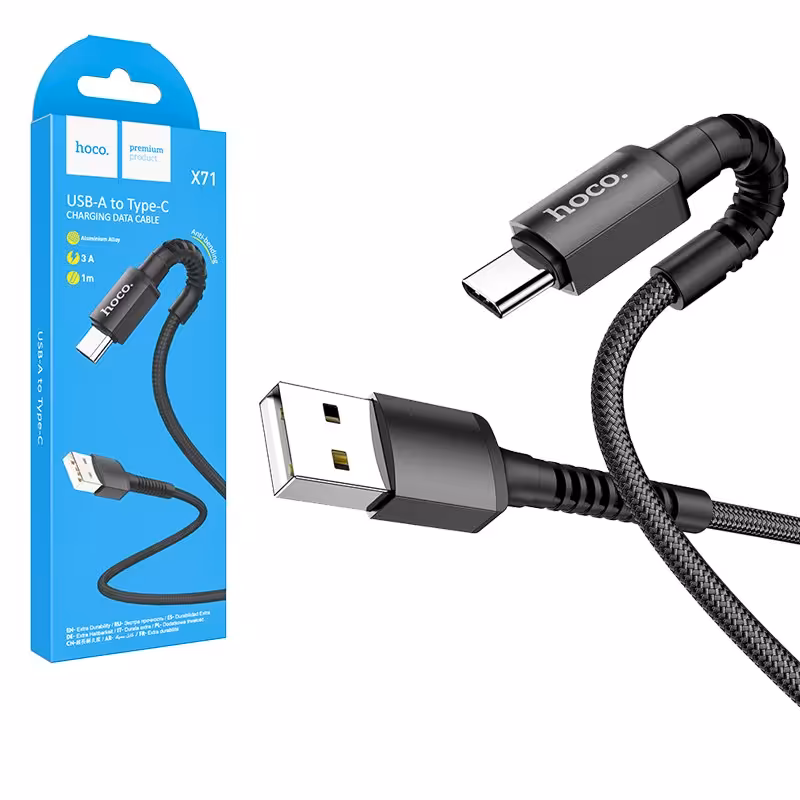 کابل شارژر کنفی هوکو مدل X71 TYPE-C 1M