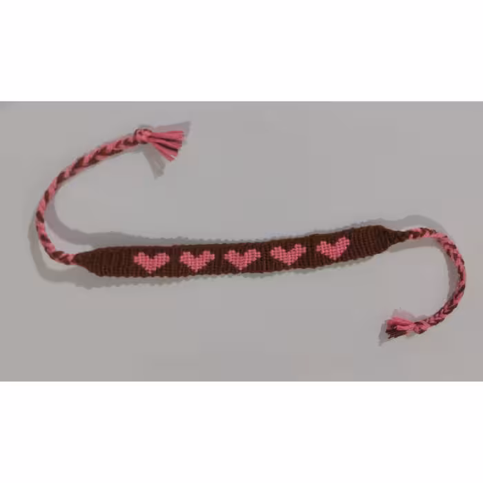 دستبند دوستی طرح قلب افقی 