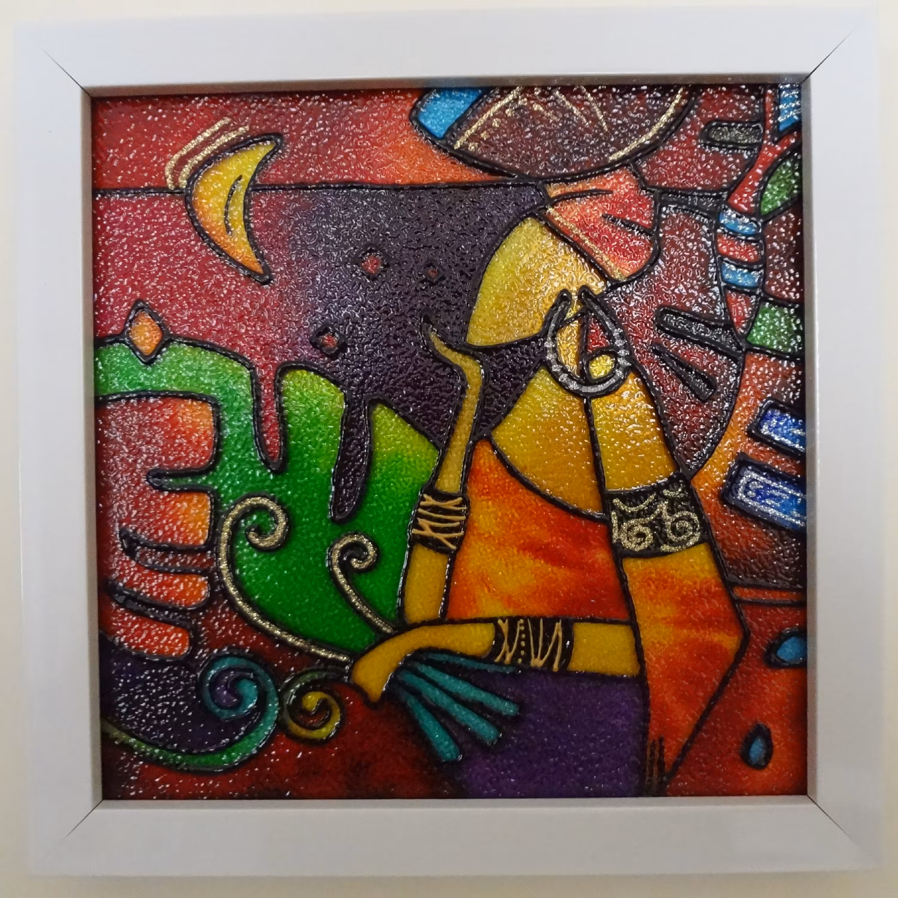 تابلو ویترای طرح کوبیسم