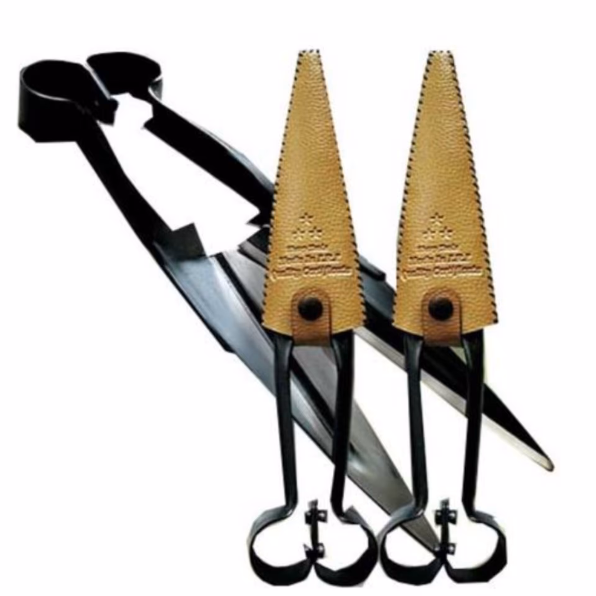 قیچی پشم چین گوسفند تیزنشان اصل با جلد چرمی ( پشم زن)