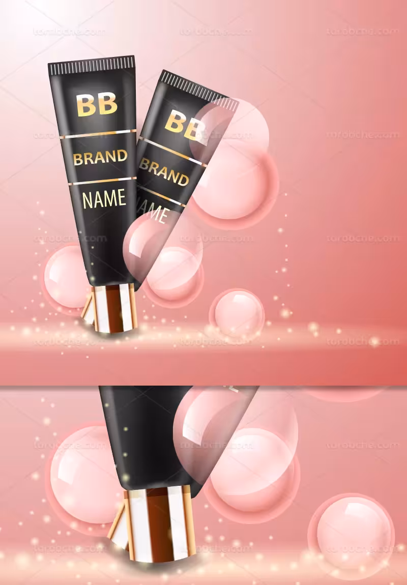 وکتور کرم مراقبت از پوست تیوپی | گرافیک با طعم تربچه