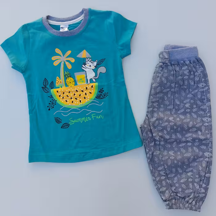 تیشرت شلوارک کتان بیرونی...سایز45 در3رنگ زیبا