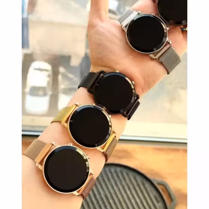 ساعت مگنتی گرد دو کلید چراغ قرمزکیفیت عالی