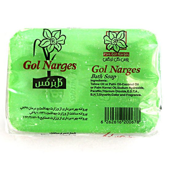 صابون گل نرگس  تکی سبز  125 گرم طرح گلنار