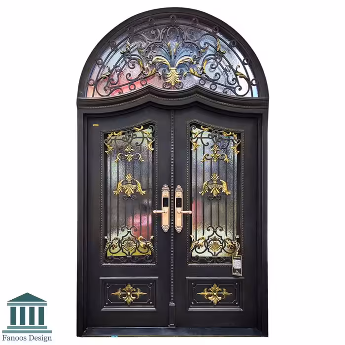 درب لوکس فلزی لابی فرفورژه کد 30902