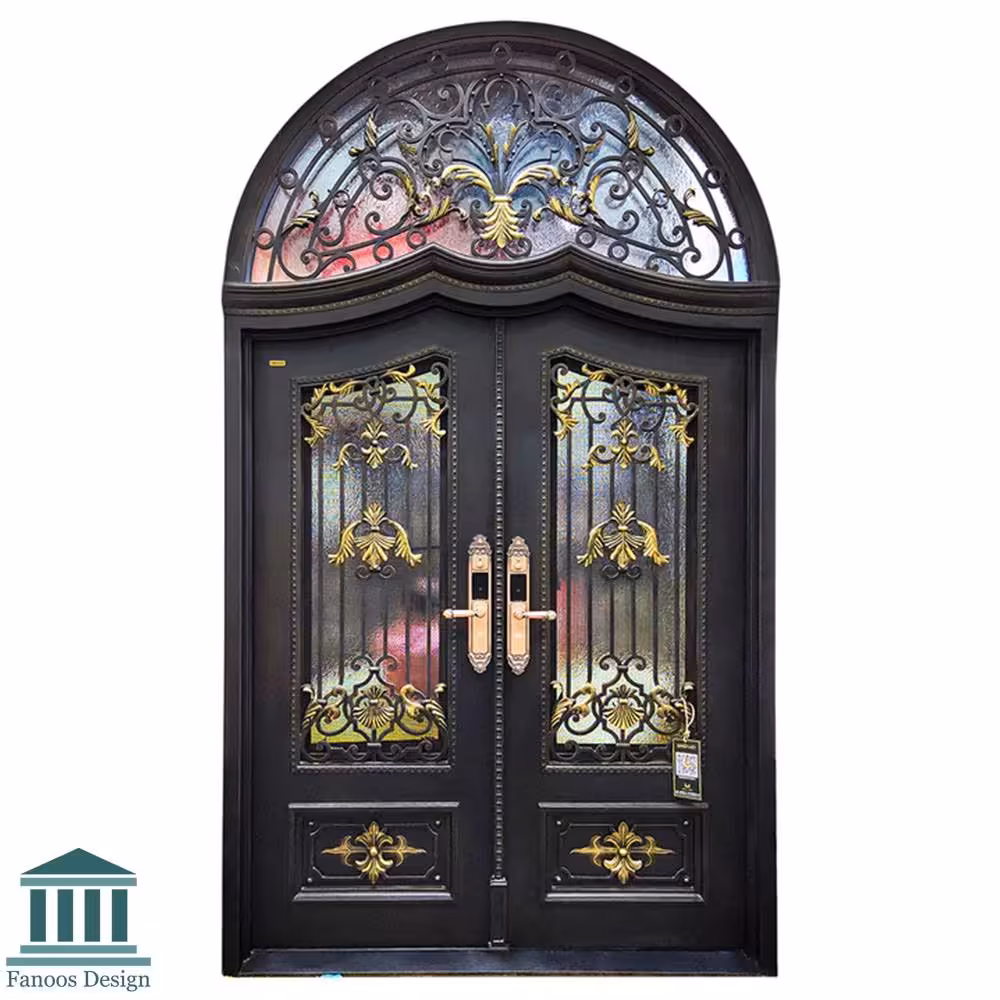 درب لوکس فلزی لابی فرفورژه کد 30902