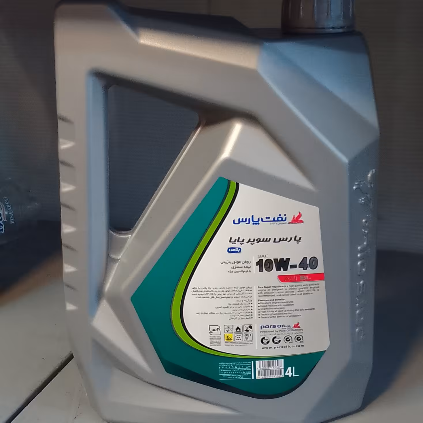 روغن موتور پارس سوپر پایا پلاس 4لیتری SL 10w40