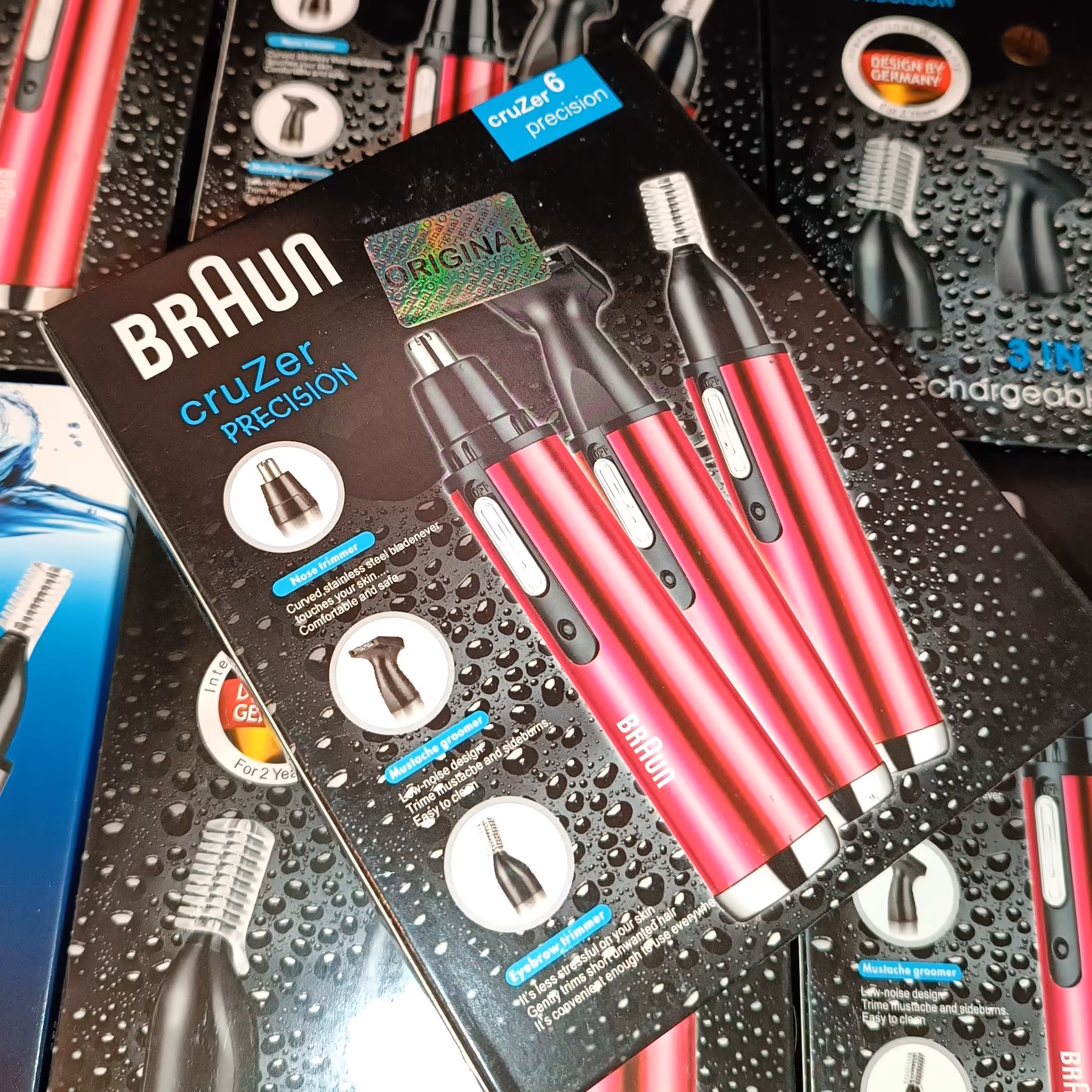 موزن گوش ابرو بینی خط زن 3 کاره braun اورجینال کیفیت عالی ساخت آلمان کادو مردانه ماشین اصلاح ابرو موی بینی کادو روز مرد 