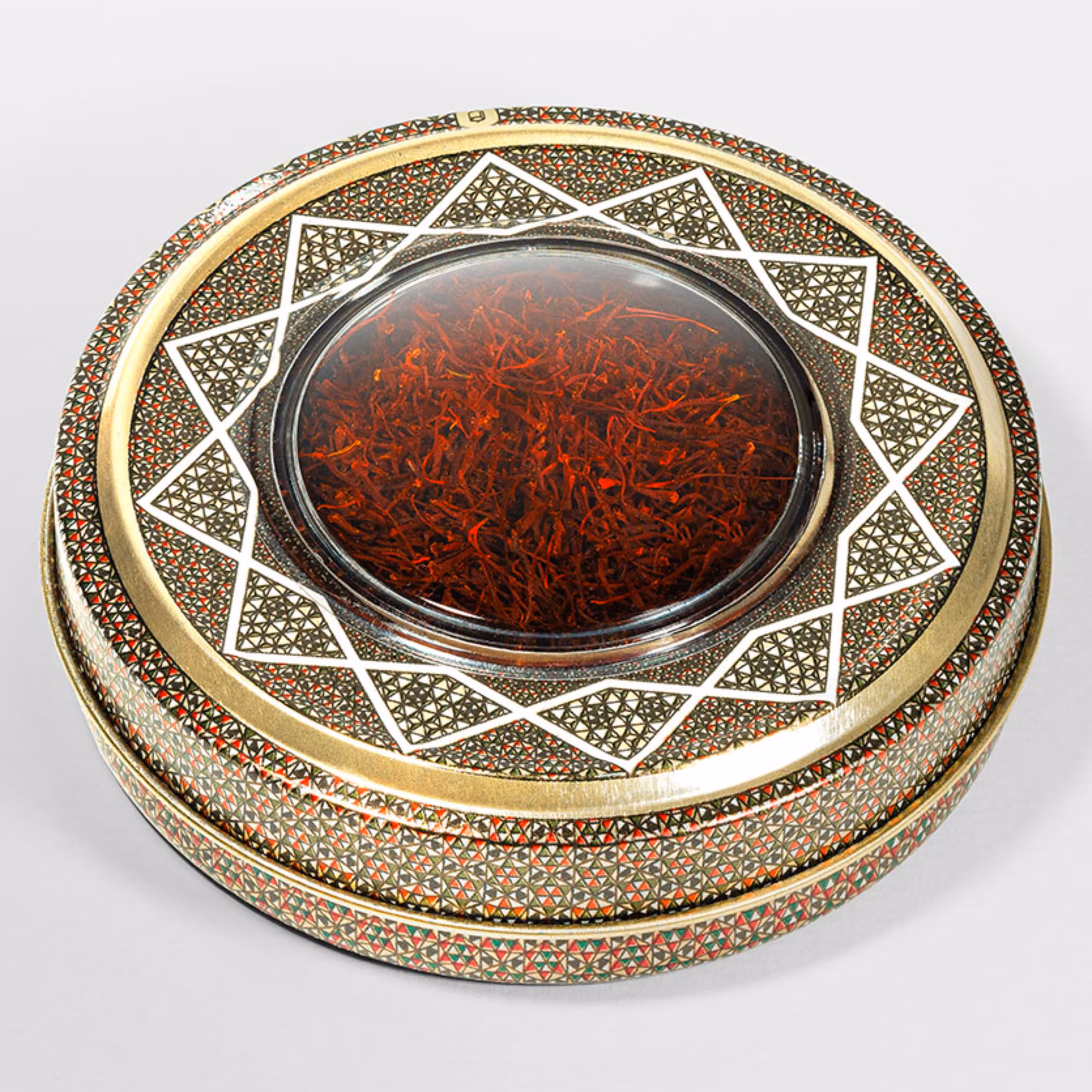 زعفران سرگل 1 مثقالی در ظرف خاتم