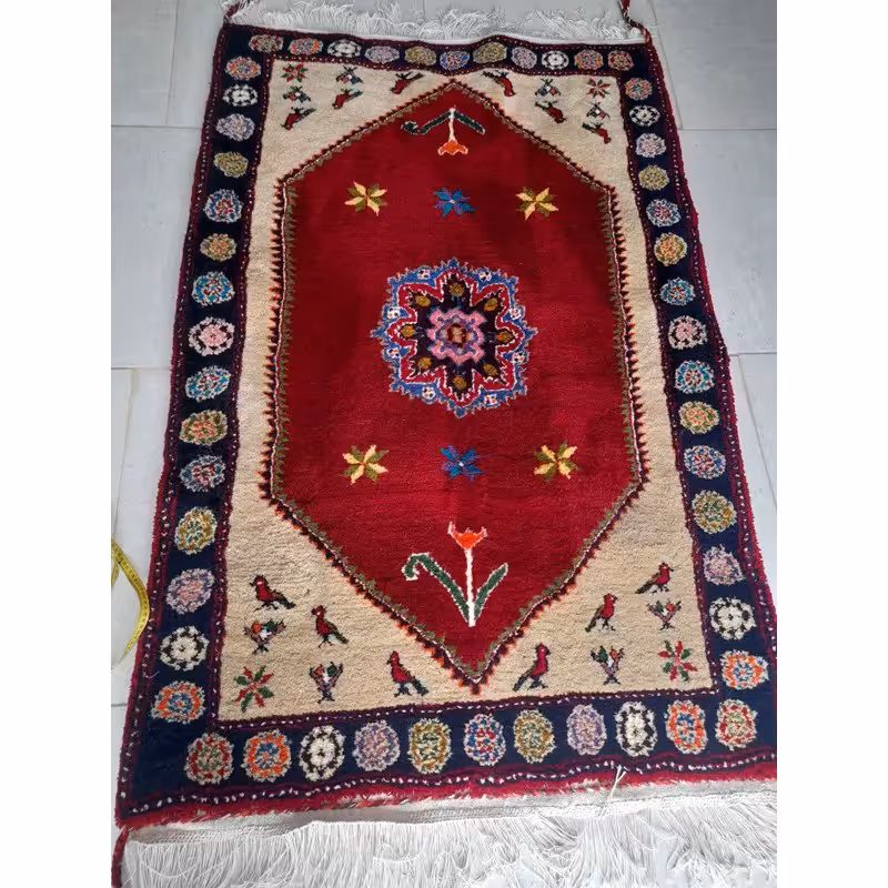 فرش دستباف قالی کلاردشت طرح گل سینی جدید کد Far12