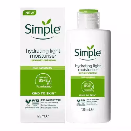 کرم مرطوب کننده و آبرسان سیمپل مدل لایت حجم 125 میل اصلی