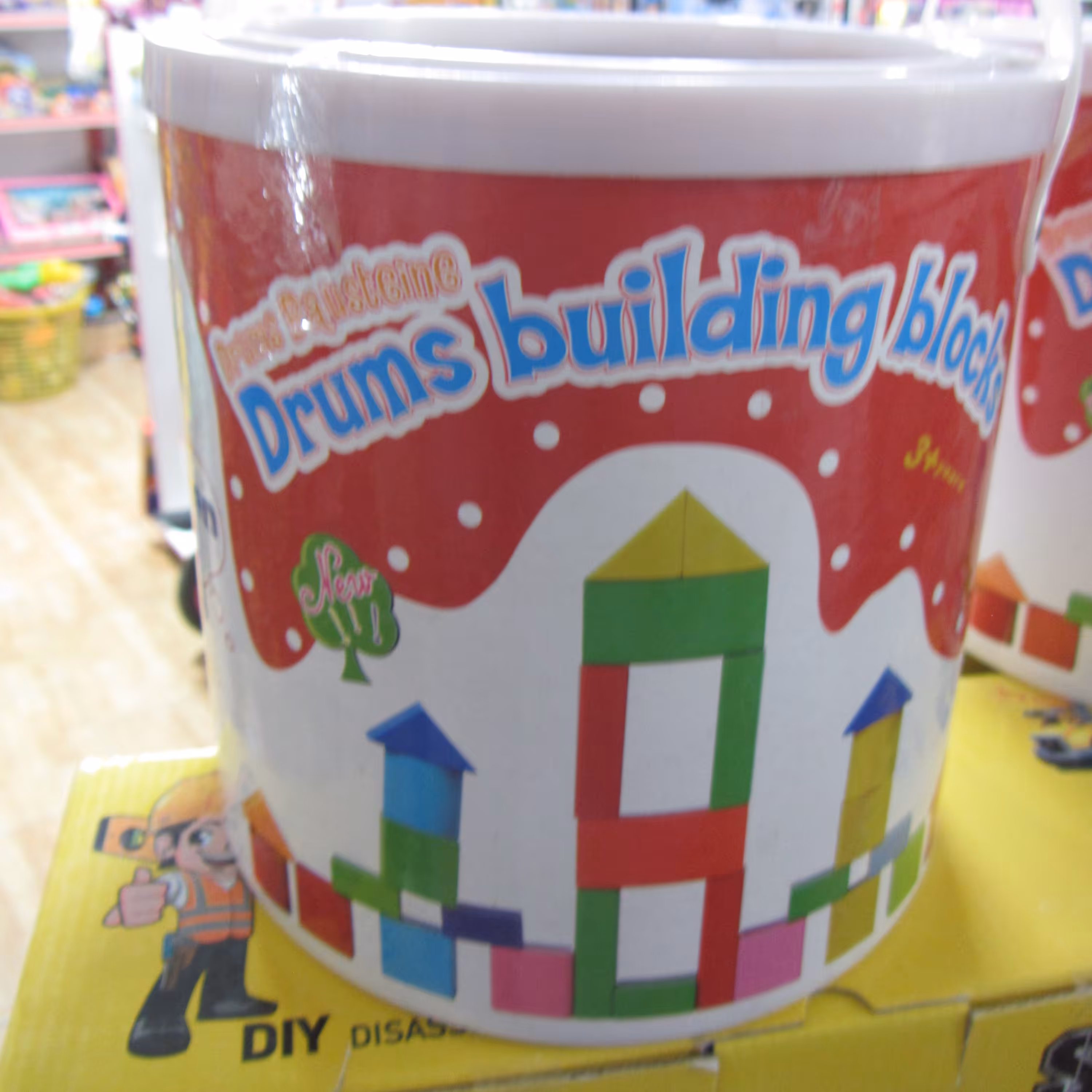 لگو چوبی سطلی در بسته بندی سطلی دارای 40 قطعه