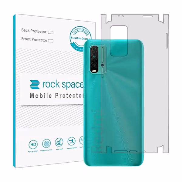 گلس محافظ پشت گوشی شیائومی Redmi 9 Power مدل نانو هیدروژل شفاف برند راک اسپیس کد 23790M