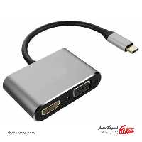 قیمت و خرید مبدل Type C به HDMI و VGA فرانت Faranet FN-UC2VH202 - شبکه ساز