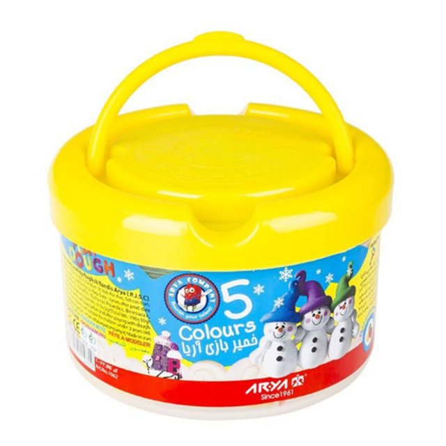 خمیر 5رنگ سطلی آریا