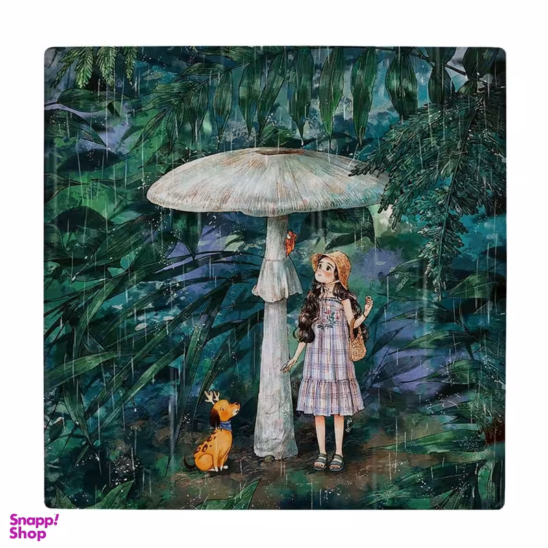 زیر لیوانی مدل دختر و سگ و قارچ کد 6421761_5975