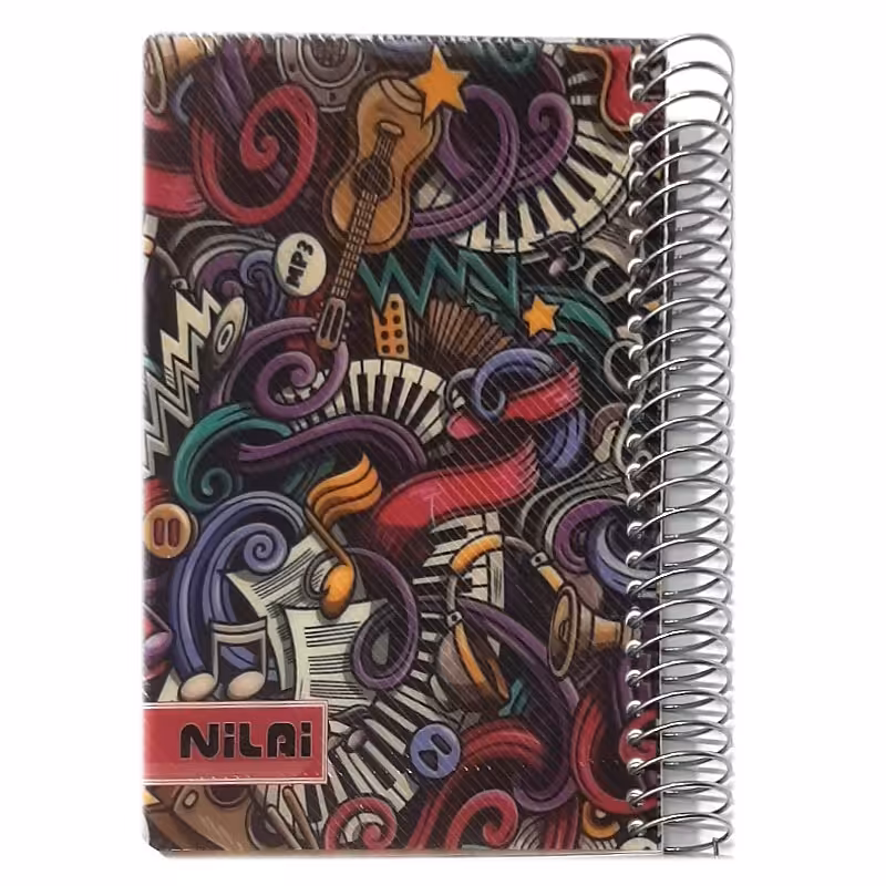 خرید دفتر یادداشت 160 برگ سیم از بغل طلقی کلاسیک سایز 11.5 × 16.5