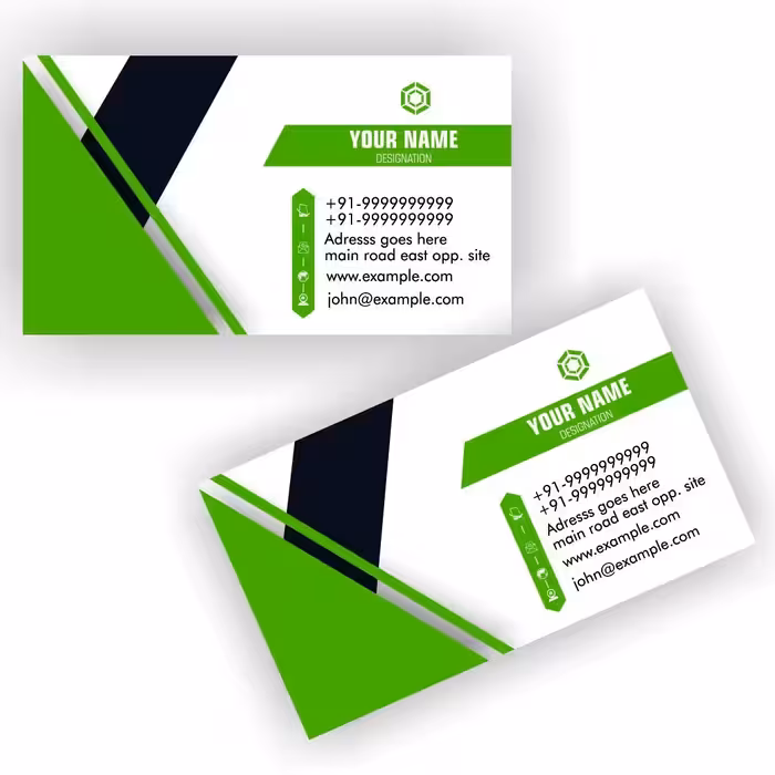 طراحی و چاپ کارت ویزیت گلاسه با روکش لمینت براق (300عددی)