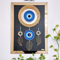 تابلو دکوراتیو دریم کچر مستطیل با قاب آینه برنز (آینه کاری شده)در اندازه 40 در 60