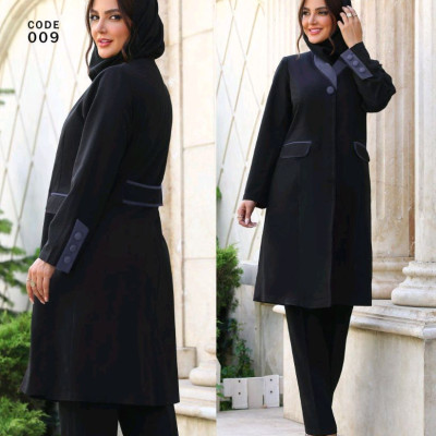 ست دوتیکه مانتو شلوار اداری فیونا 009
