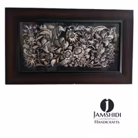 تابلو قلمزنی گل و مرغ قاب pvc به طول 74سانت