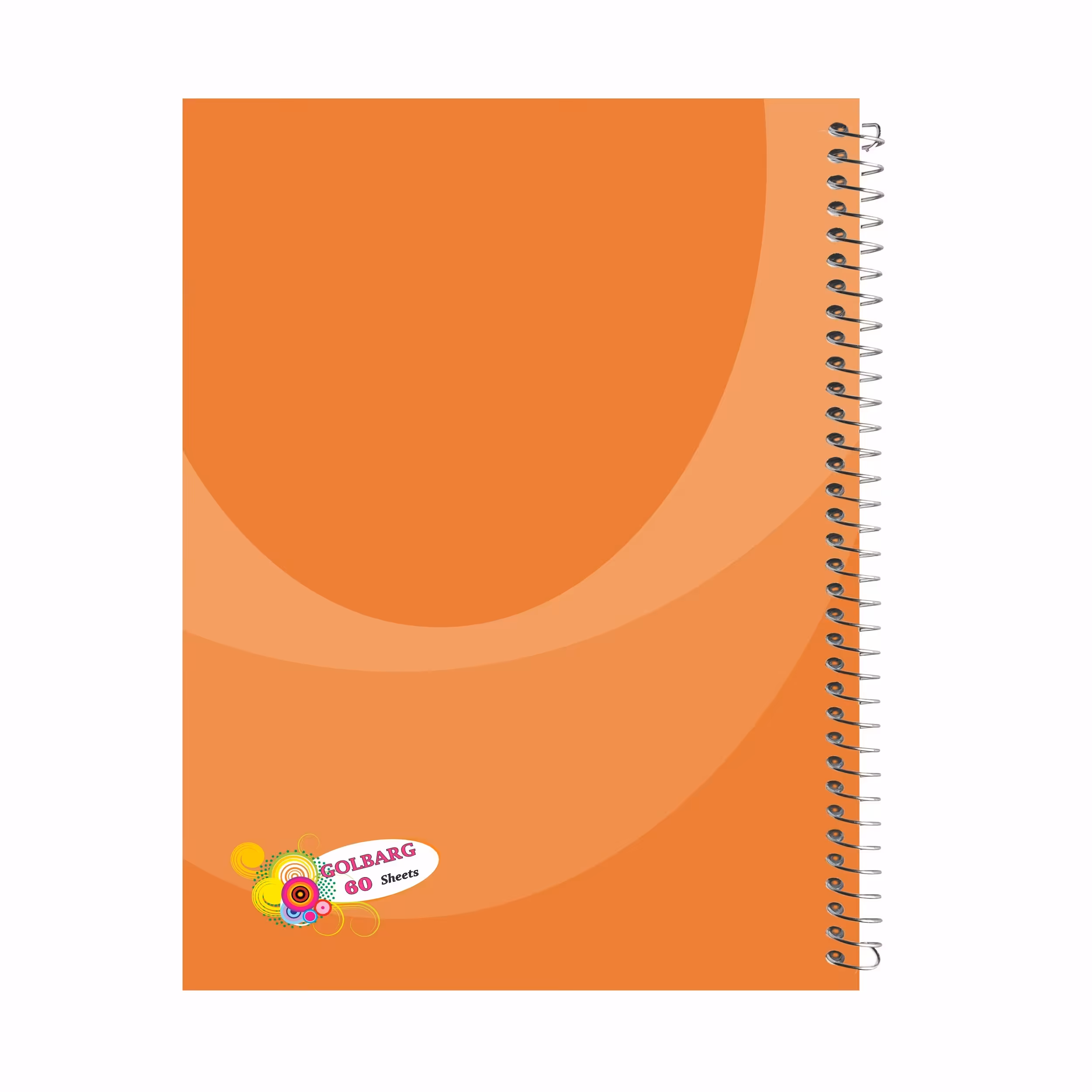 دفتر مشق 60 برگ طرح نارنجی جلد گلاسه کد  2610
