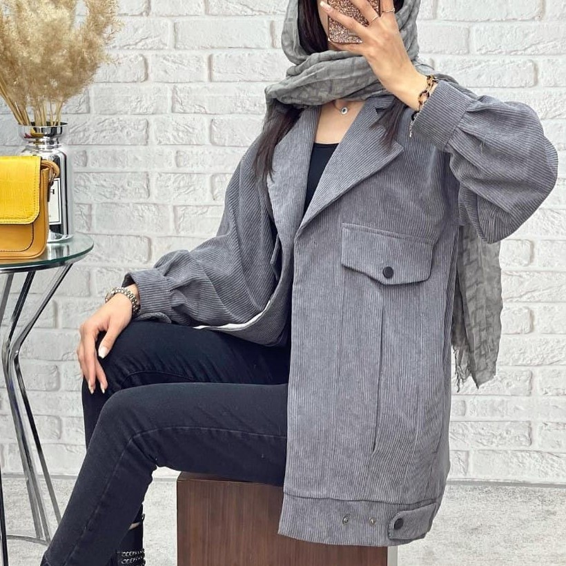 مانتو مخمل کبریتی پاییزی  در سایز درخواستی شما