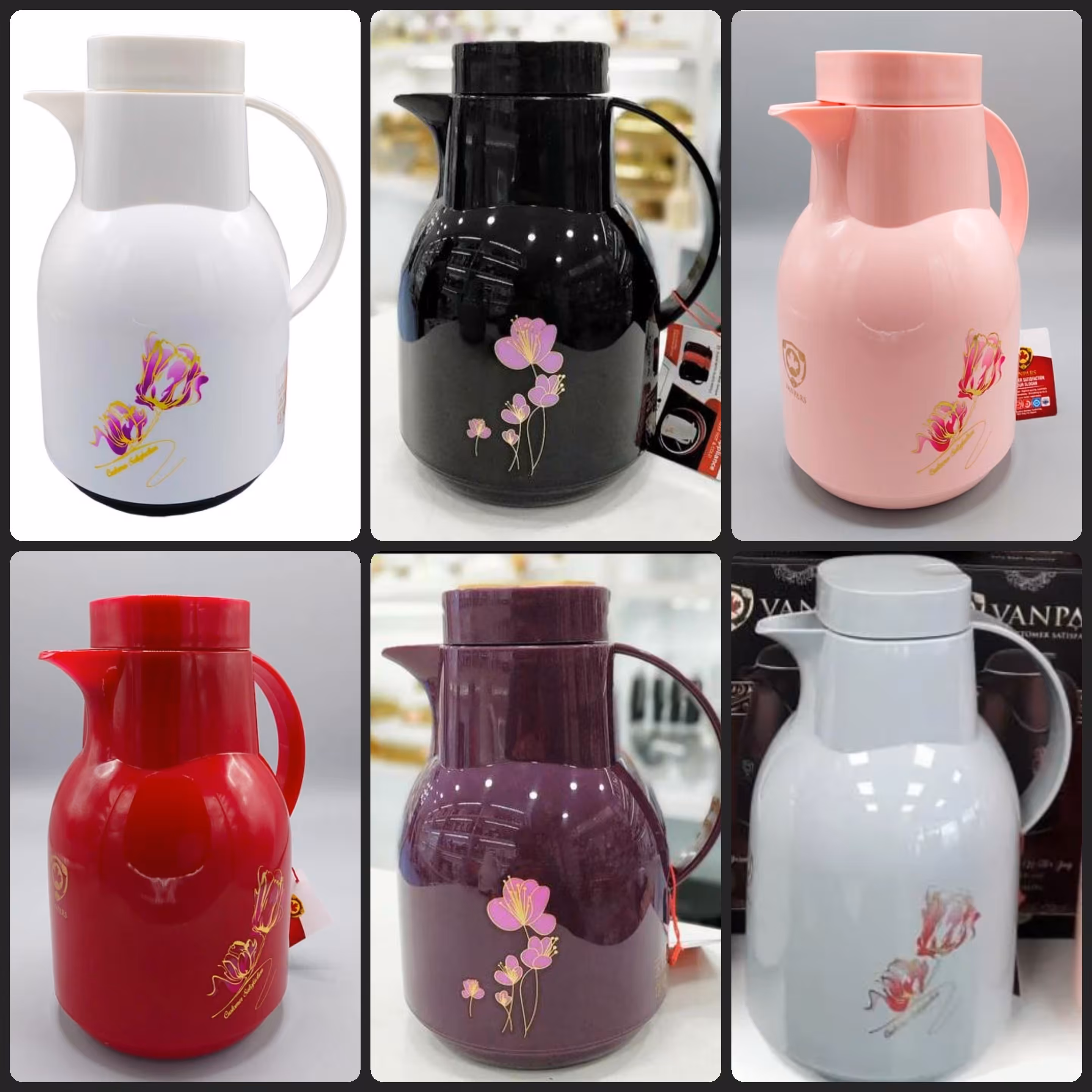 فلاسک 2 لیتر ون پارس شیشه صورتی