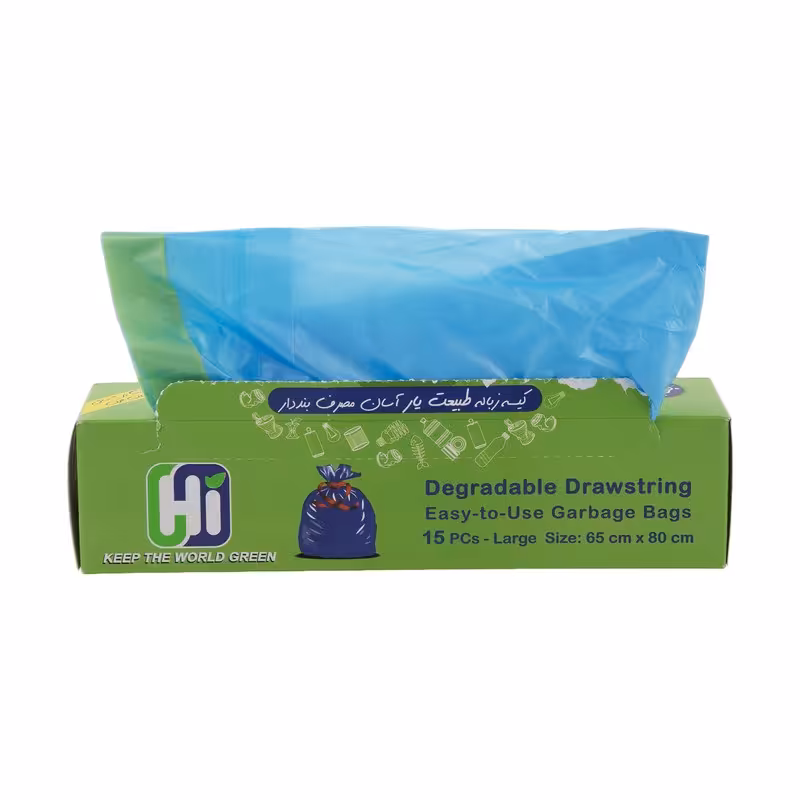 کیسه زباله رولی 15 عددی سایز بزرگ 65*80