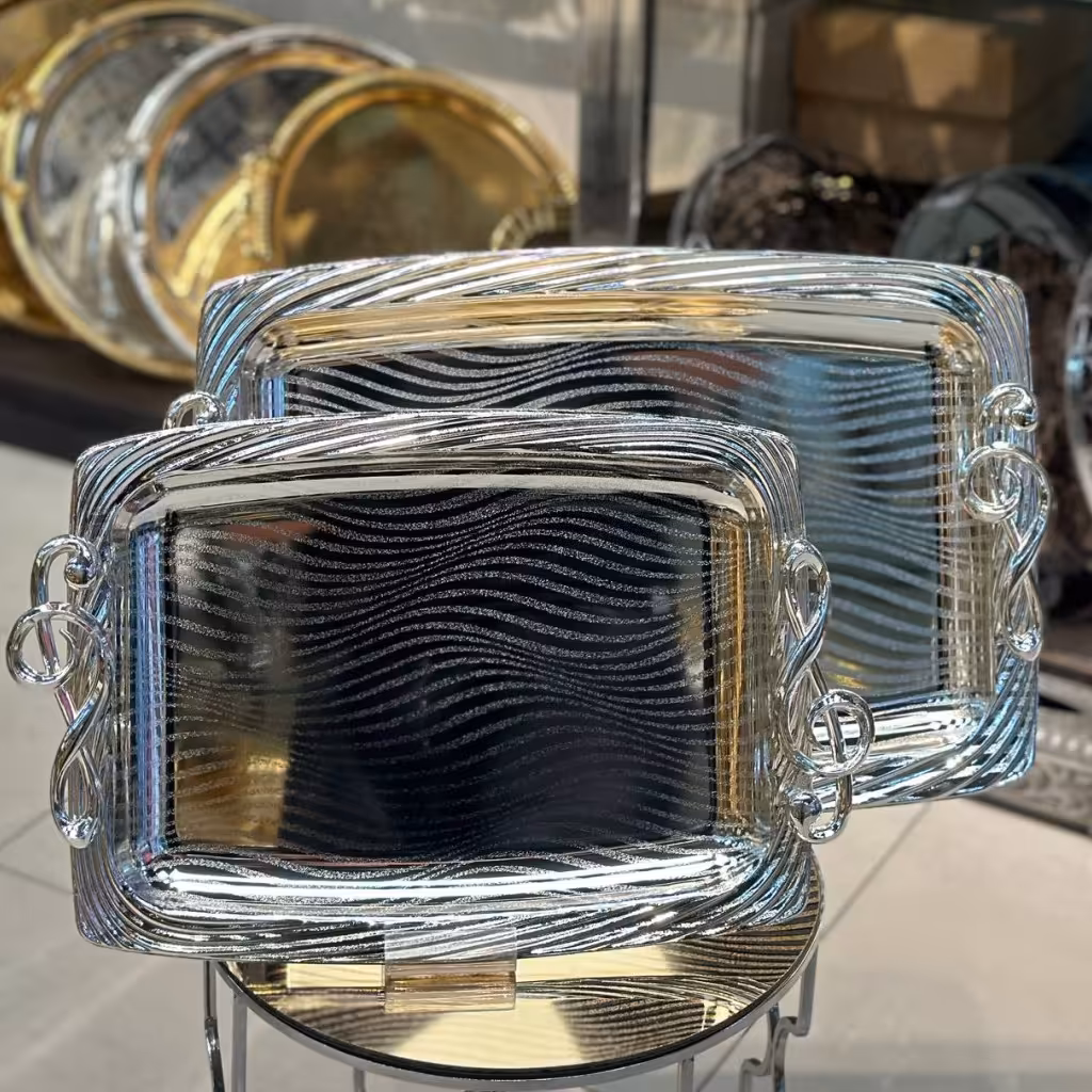 سینی استیل 2تیکه خارجی