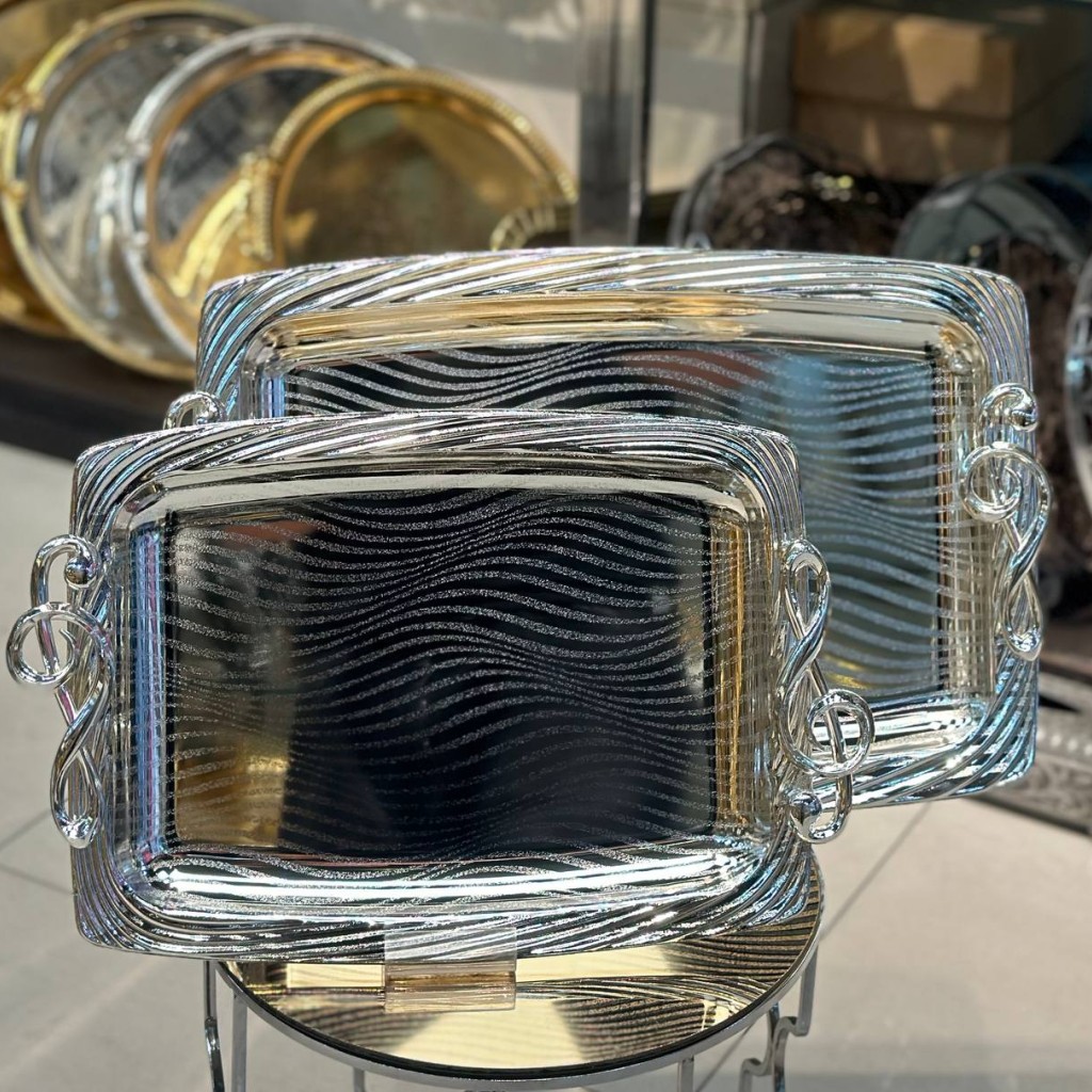 سینی استیل 2تیکه خارجی