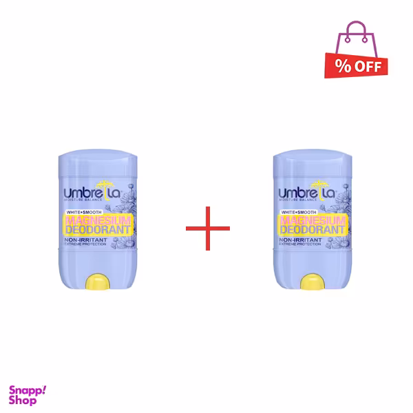 استیک ضد تعریق زنانه آمبرلا (Umbrella) مدل White+Smooth حجم 75 میلی‌ لیتر مجموعه 2 عددی