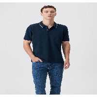 تی شرت یقه پولو آبی مردانه سرمه ای تناسب معمولی برش 0611407 70490 Mavi