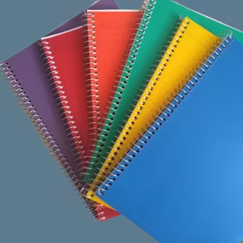 دفتر 100 برگ سیمی طلقی جلد رنگی 12 جلدی