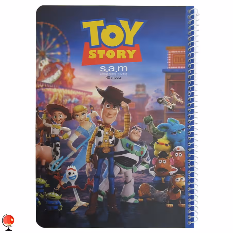 دفتر مشق 40 برگ سیمی طرح اسباب بازی سم