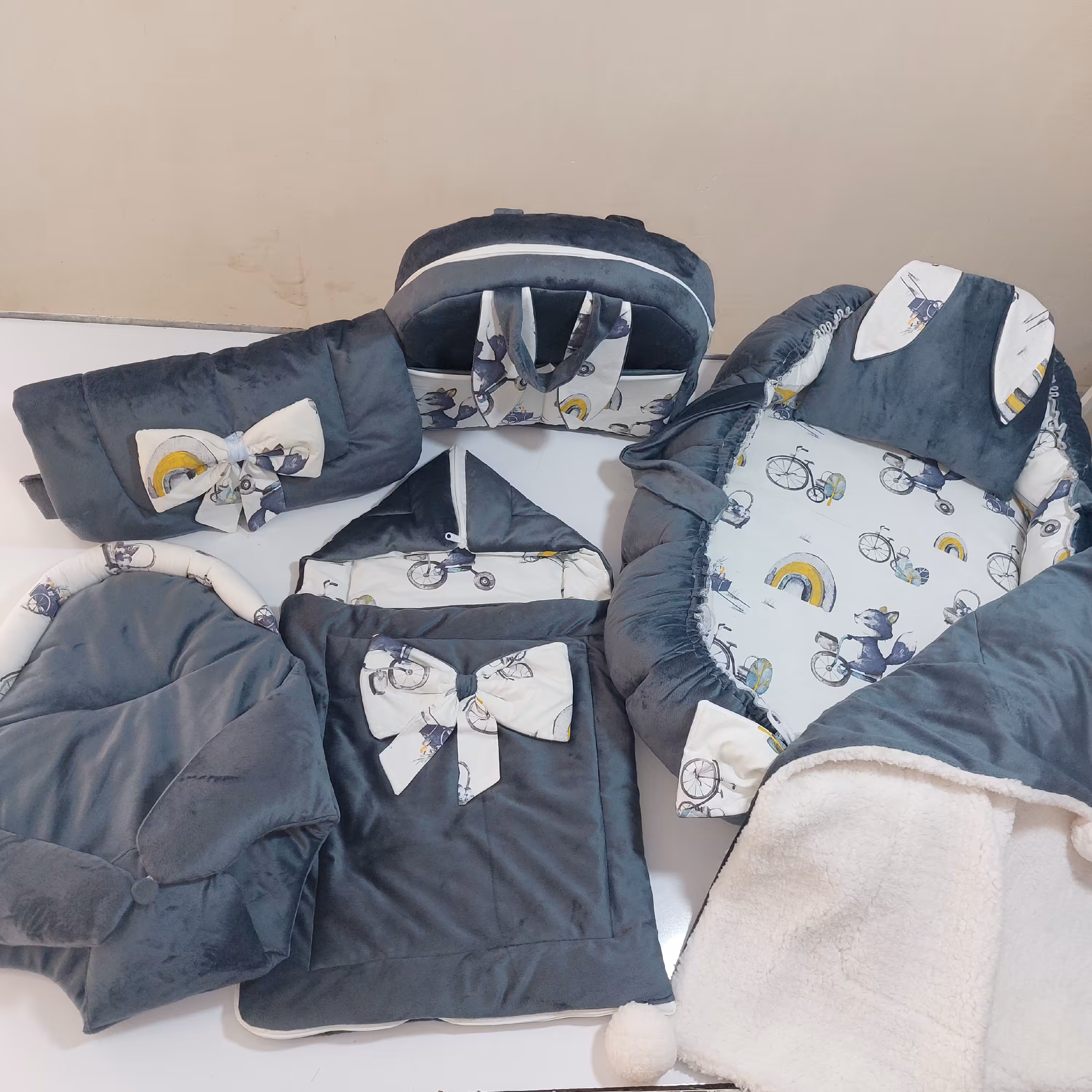 ست کامل سیسمونی و تشک گارد دار تا 3 سال