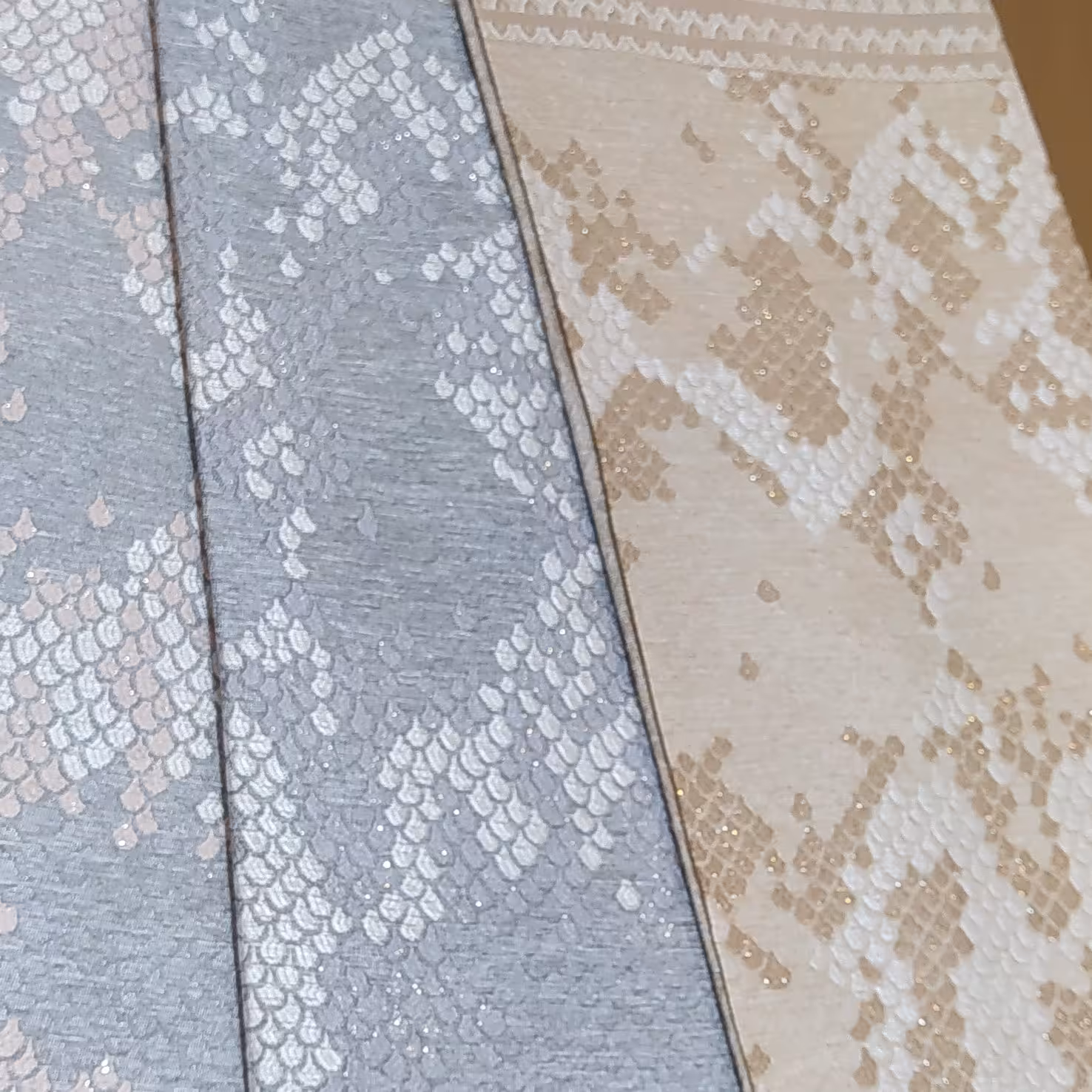 پارچه  پرده ساتن سیم دوزی جدید 