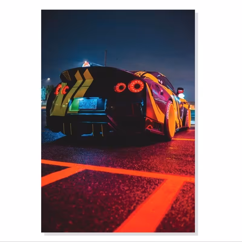 تابلو. شاسی طرح ماشین اسپرت نیسان جی تی آر مدل M0282