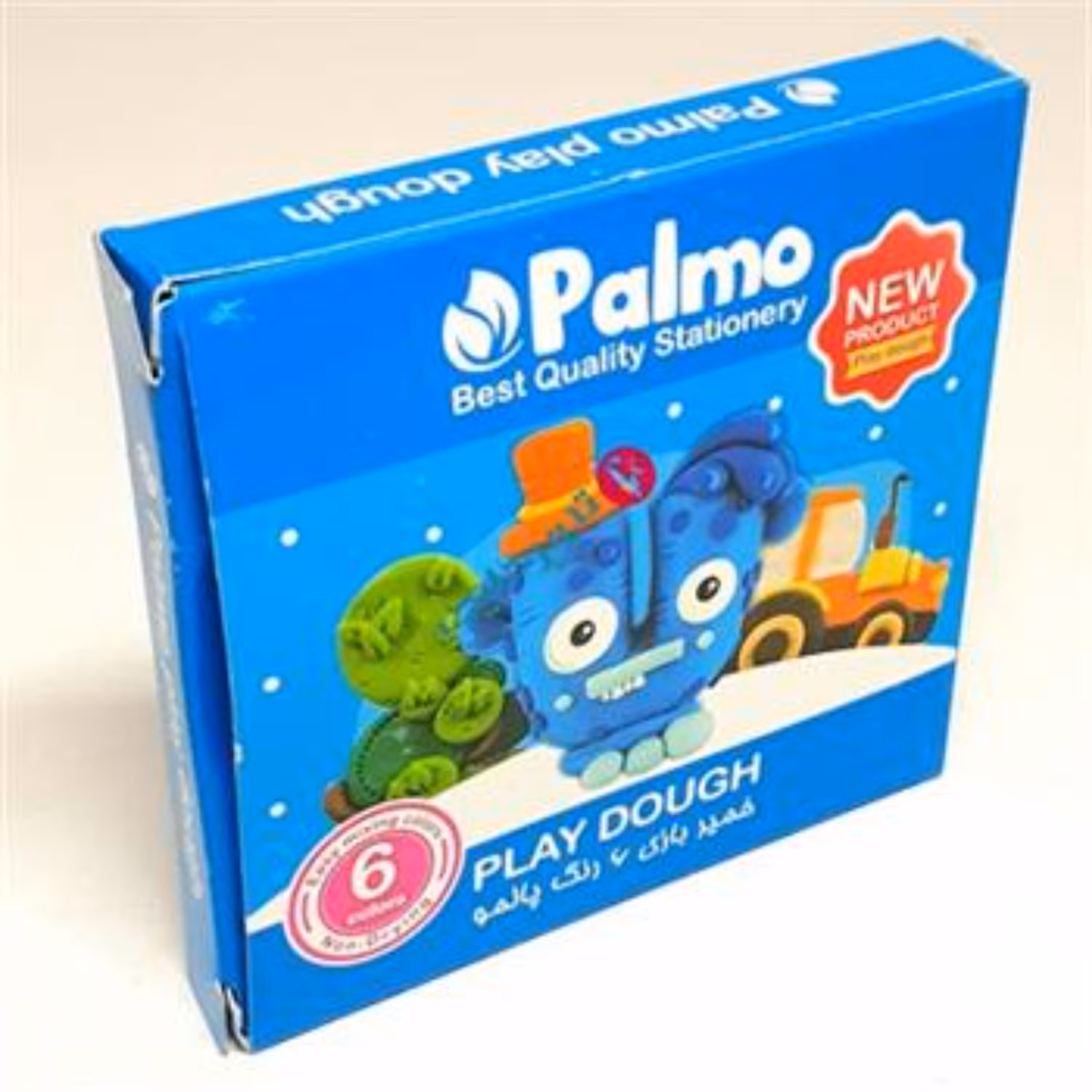 خمیر بازی 6 رنگ جعبه مقوایی پالمو 